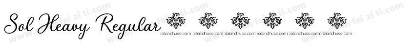 Sol Heavy Regular字体转换